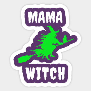 Mama Witch Funny Matching Family Member Group Halloween for Moms Sticker